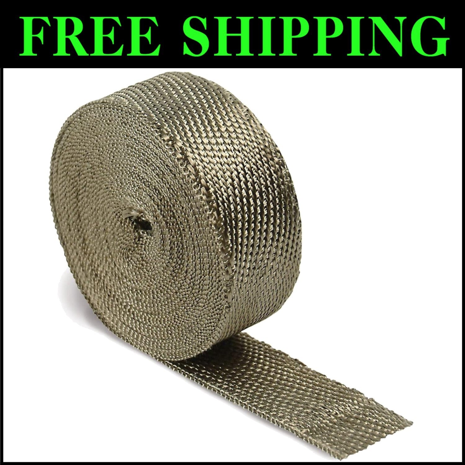 Pliable 50' Titanium Exhaust Wrap - Reduces Temperatures & Enhances Horsepower