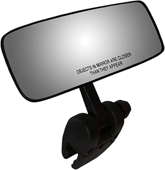 Black 4" x 11" Shatterproof Convex Marine Mirror - Enhanced Visibility