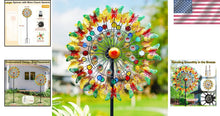 Load image into Gallery viewer, Vibrant 84-Inch Butterfly Wind Spinner - Rust &amp; UV Resistant Outdoor Delight