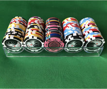 Load image into Gallery viewer, Compact Poker Chip Holder - 1000 Capacity with 10 Racks, No Assembly Needed