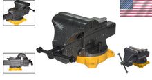 Load image into Gallery viewer, Industrial 6-Inch Bench Vise - Cast Iron, Replaceable Jaws &amp; Polished Anvil