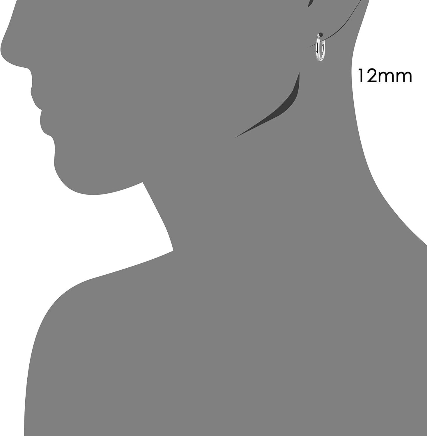 Lightweight 14k White Gold Classic Hoop Earrings - Everyday Elegant Touch