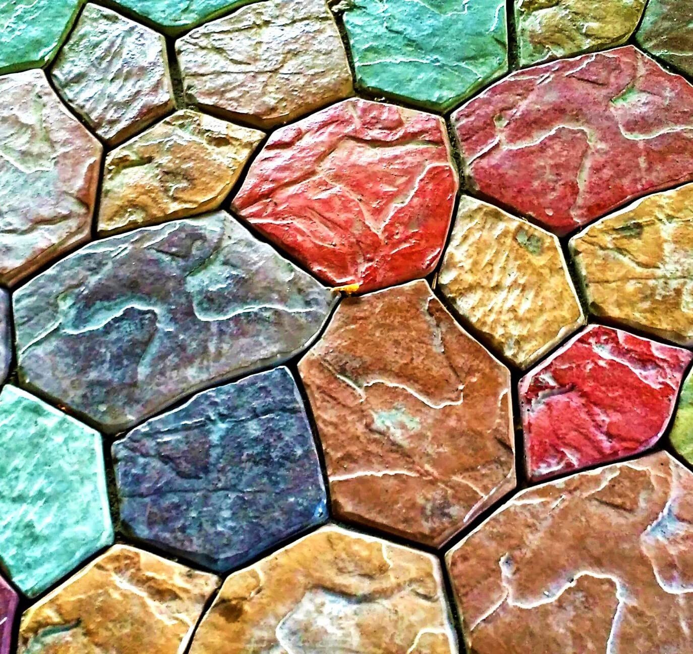 6 Pack Reusable Concrete Molds for Stunning Flagstone Pathway Designs