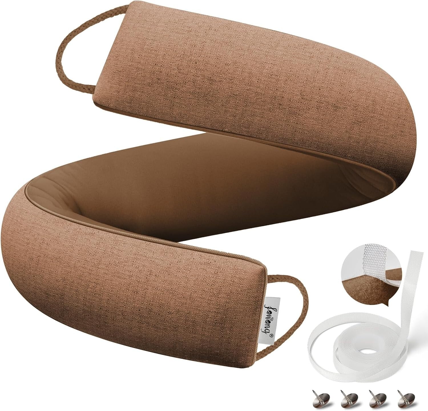 48-Inch Extra Long Weighted Door Draft Stopper for Soundproofing & Comfort