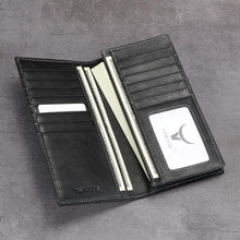 Load image into Gallery viewer, Elegant Vintage Black Calfskin Wallet - 15 Credit Card Slots &amp; Cash Compartment