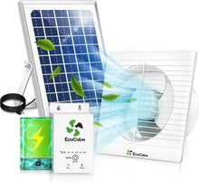 Load image into Gallery viewer, 6” Solar Powered Exhaust Fan with Bifacial Panel for Chicken Coops &amp; Greenhouses