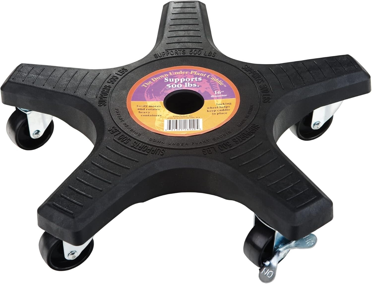 Heavy-Duty 16-Inch Plant Caddie with Robust Wheels for Effortless Plant Movement