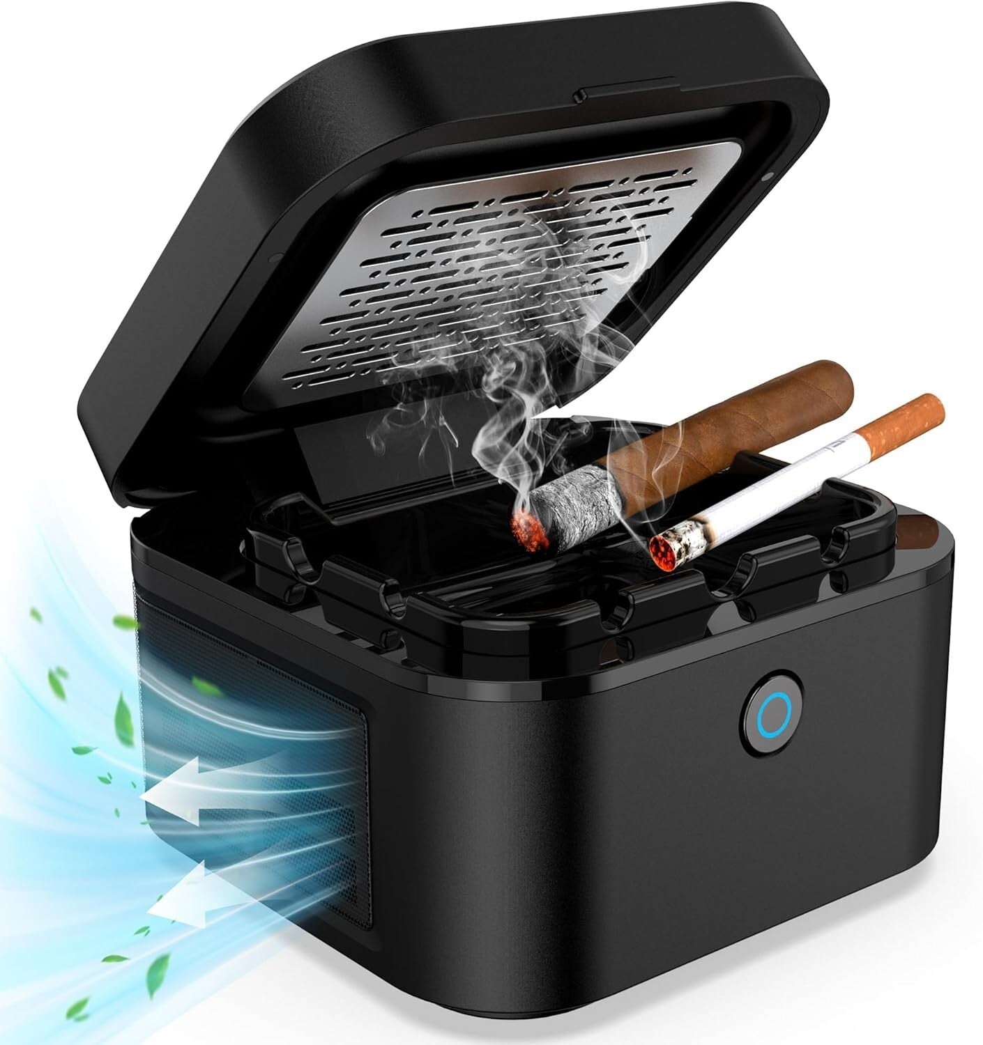 Elegant Smokeless Ashtray & Air Purifier with USB Recharge - Quiet & Effective