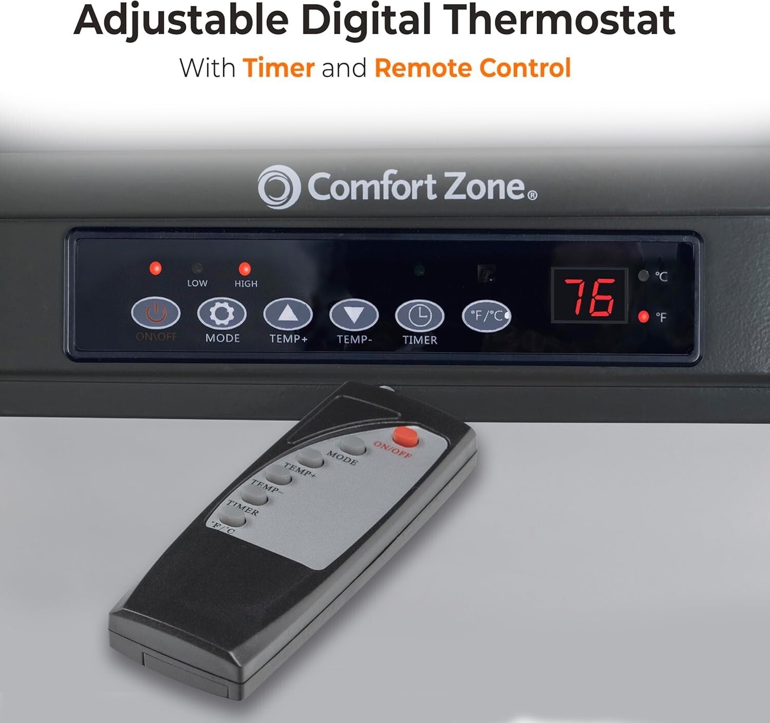 12 Hour Timed Fan-Forced Garage Heater | 7,500 Watt with Adjustable Airflow