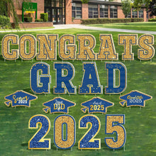 Load image into Gallery viewer, Congrats Grad 2025 Outdoor Decorations - Large, Waterproof Yard Signs Set