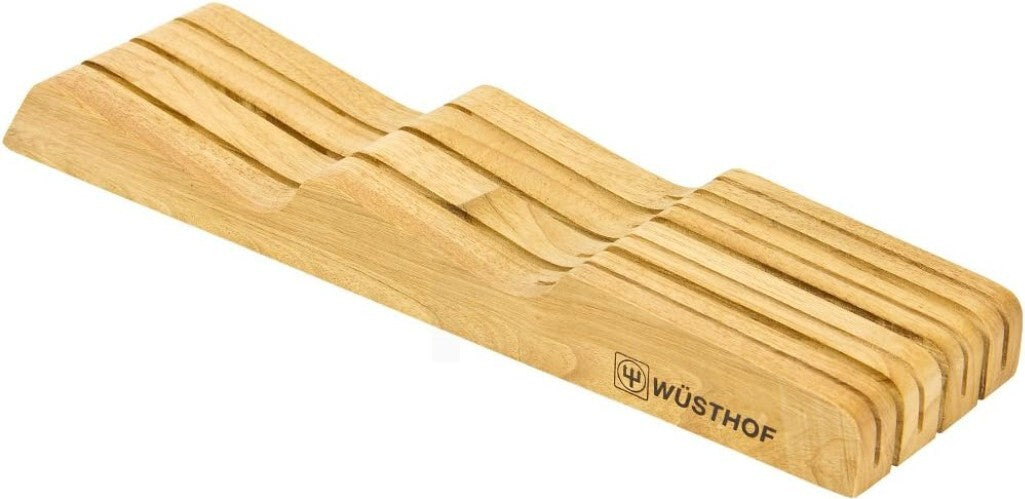 Natural Wood 7-Slot In-Drawer Knife Storage - Elegant & Space-Saving Solution