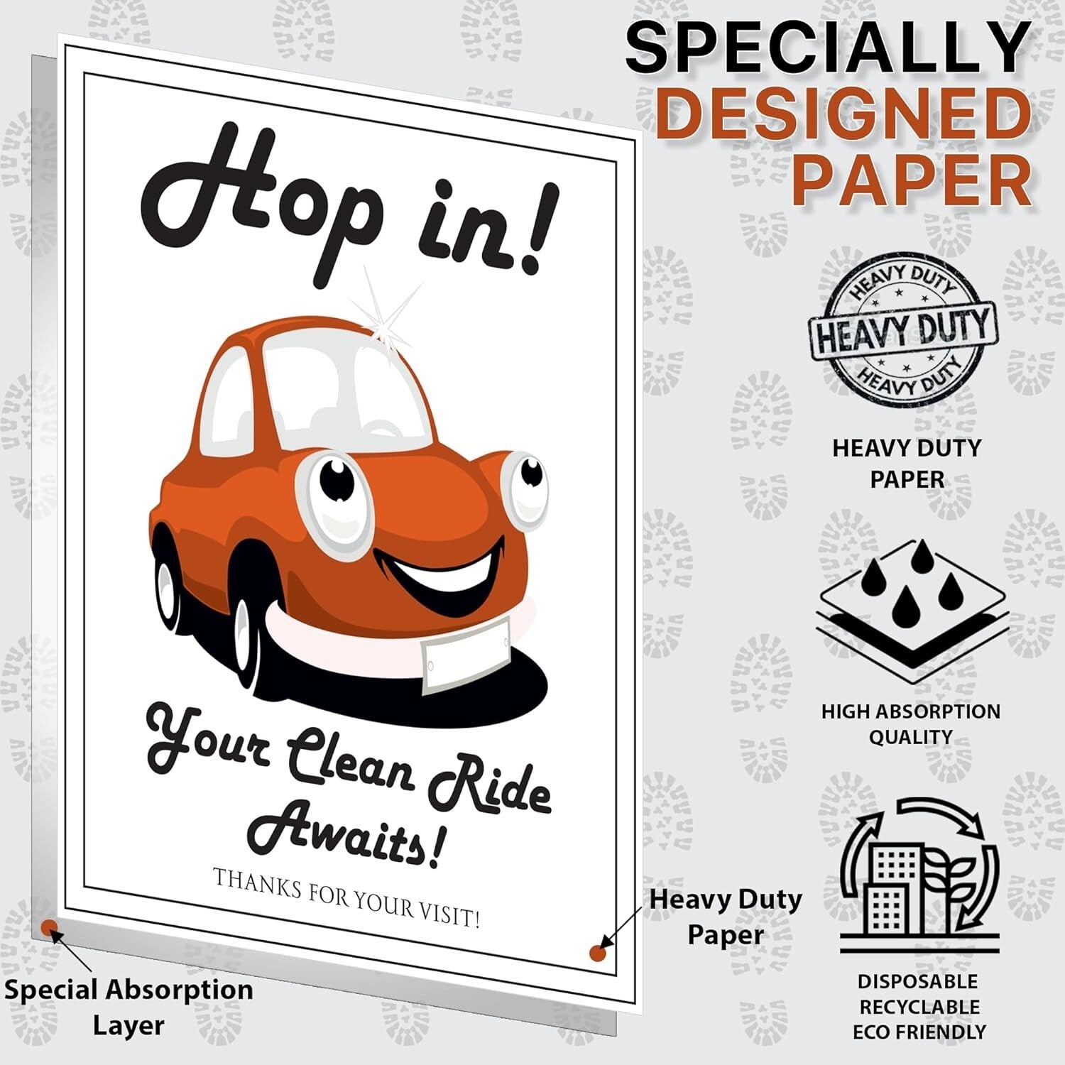 200 Eco-Friendly Disposable Paper Floor Mats for Cars - Ultimate Protection