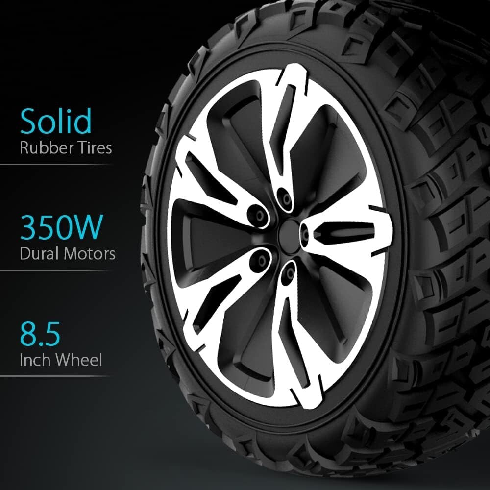 Durable Self-Balancing 8.5" Hoverboard with Bluetooth Speakers and LED Lights