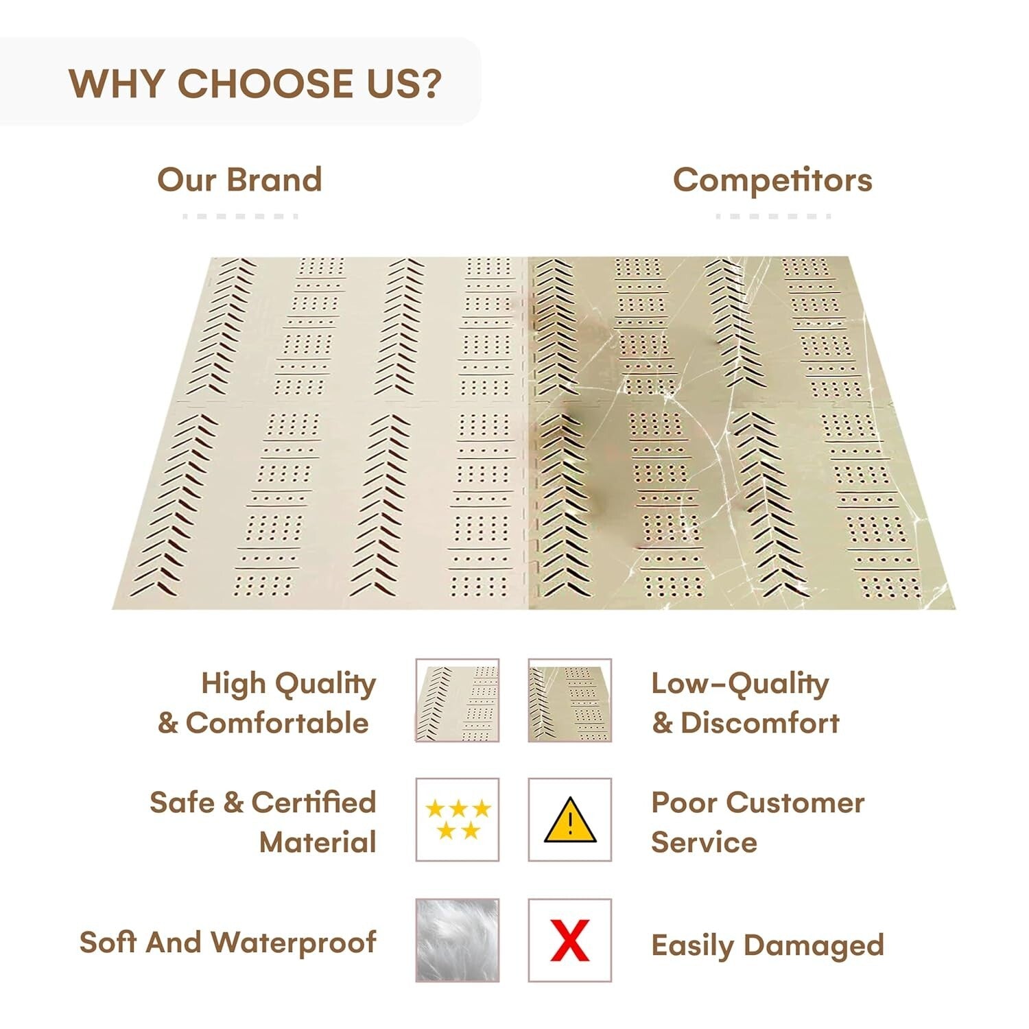 Extra-Large 72" x 48" Interlocking Play Mat - Safe Crawling Surface for Infants