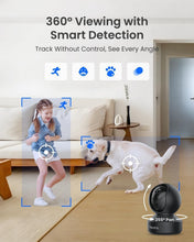 Load image into Gallery viewer, Pan &amp; Tilt Indoor Wi-Fi Security Camera with AI Detection for Home Monitoring