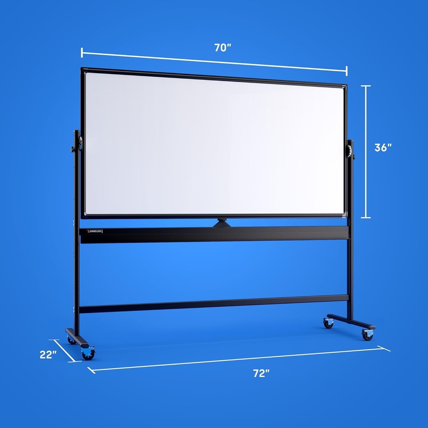 Versatile 70x36 Double-Sided Whiteboard on Wheels - Perfect for Home & Office