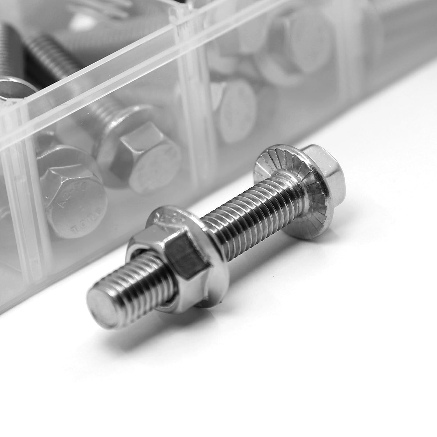 15 Size Metric Flanged Bolt & Nut Kit - Corrosion-Resistant 304 Stainless Steel