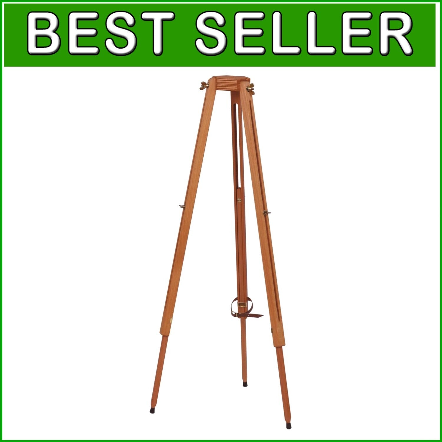 Classic Adjustable Tripod Easel in Natural Wood - Ideal for Outdoor Artists