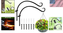 Load image into Gallery viewer, Stylish C Shape 2-Pack Outdoor Hooks – 70 lbs Capacity for Planters &amp; Lanterns