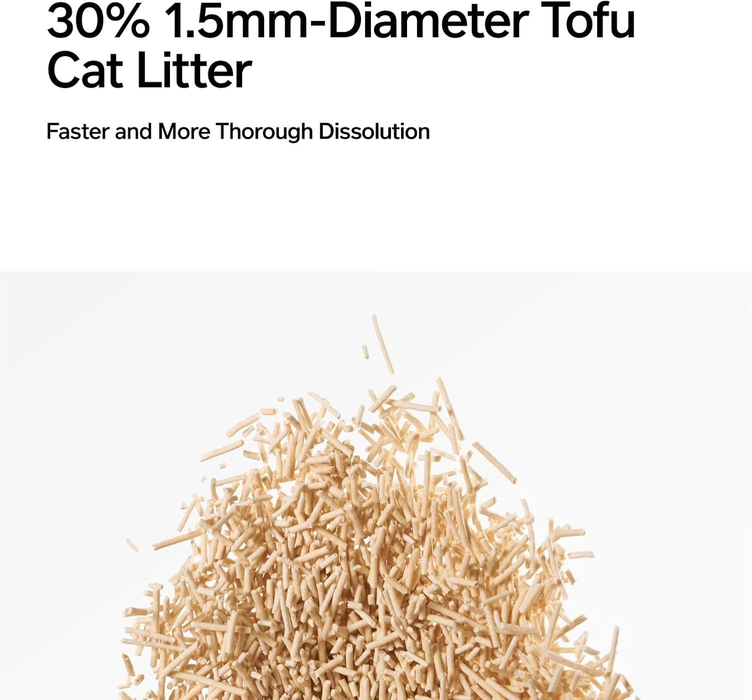 Eco-Friendly Tofu Cat Litter - Clumping, Fast Drying & Less Scattering 5.3lb x 4