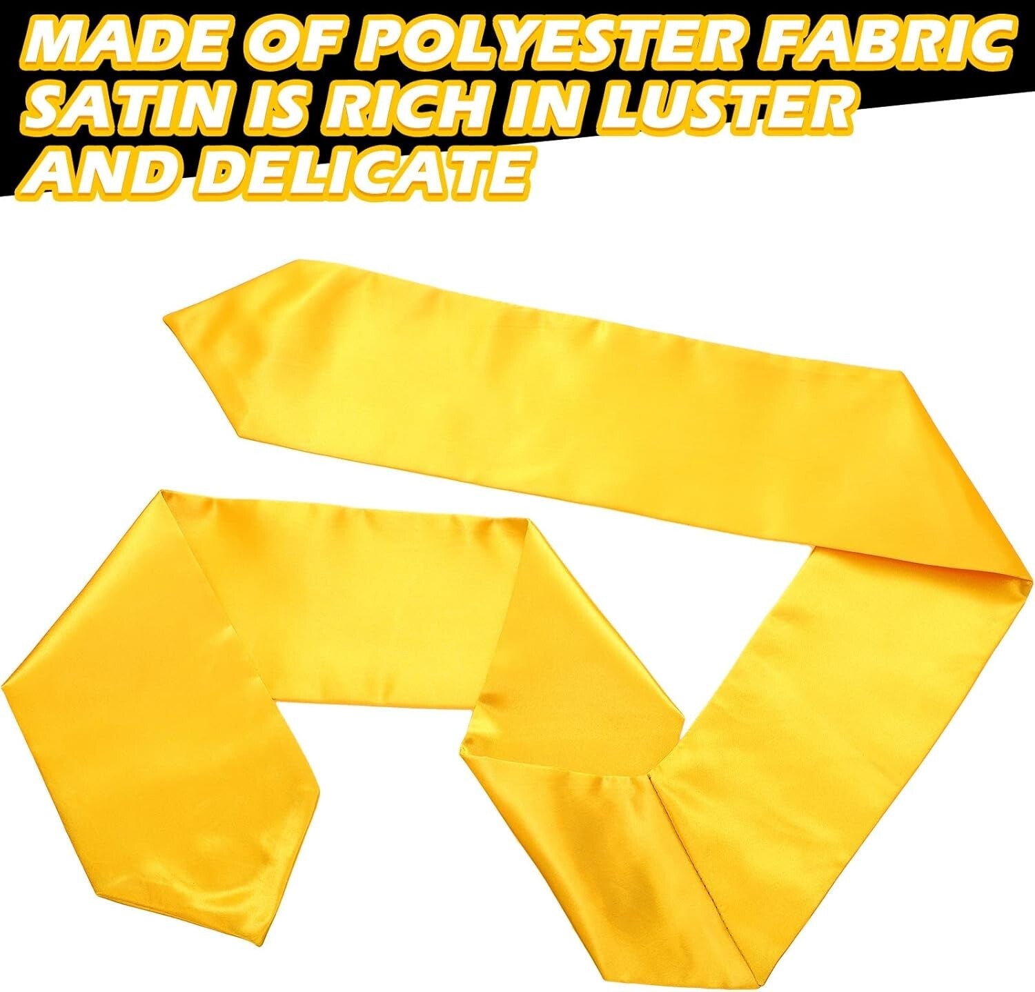 Bulk 12-Pack Unisex Graduation Stoles - Customizable 70-Inch Satin Sashes