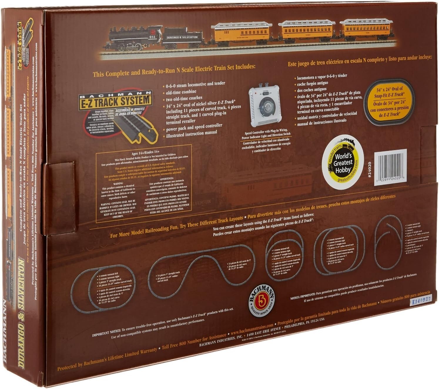 N Scale Durango & Silverton Electric Train Set - Ideal for Experienced Hobbyists