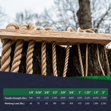 Load image into Gallery viewer, Affordable 5/8" x 100ft UnManila Outdoor Rope - Ideal for Utility &amp; DIY Projects