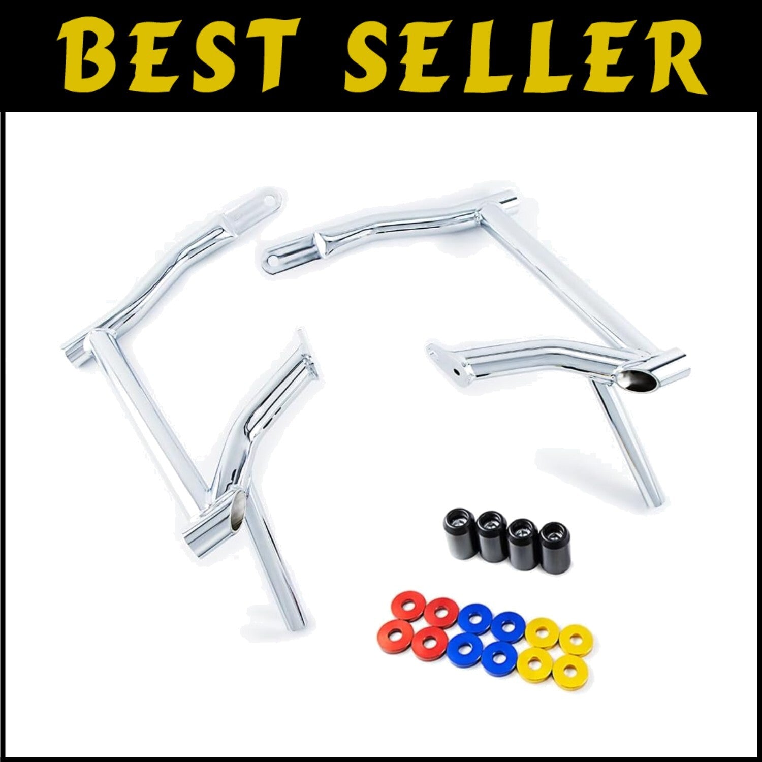 4-Piece Chrome Saddle Bag Protectors for Harley Davidson Touring Line 2009-2025