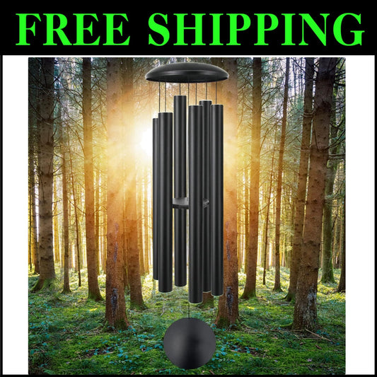 Aluminum 60" Wind Chimes - Waterproof Deep Tone Outdoor Decor for Any Occasion
