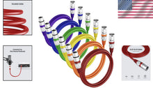 Load image into Gallery viewer, Multi-Colored 6ft XLR Male to Female Cables - 6-Pack for Musicians &amp; Podcasters