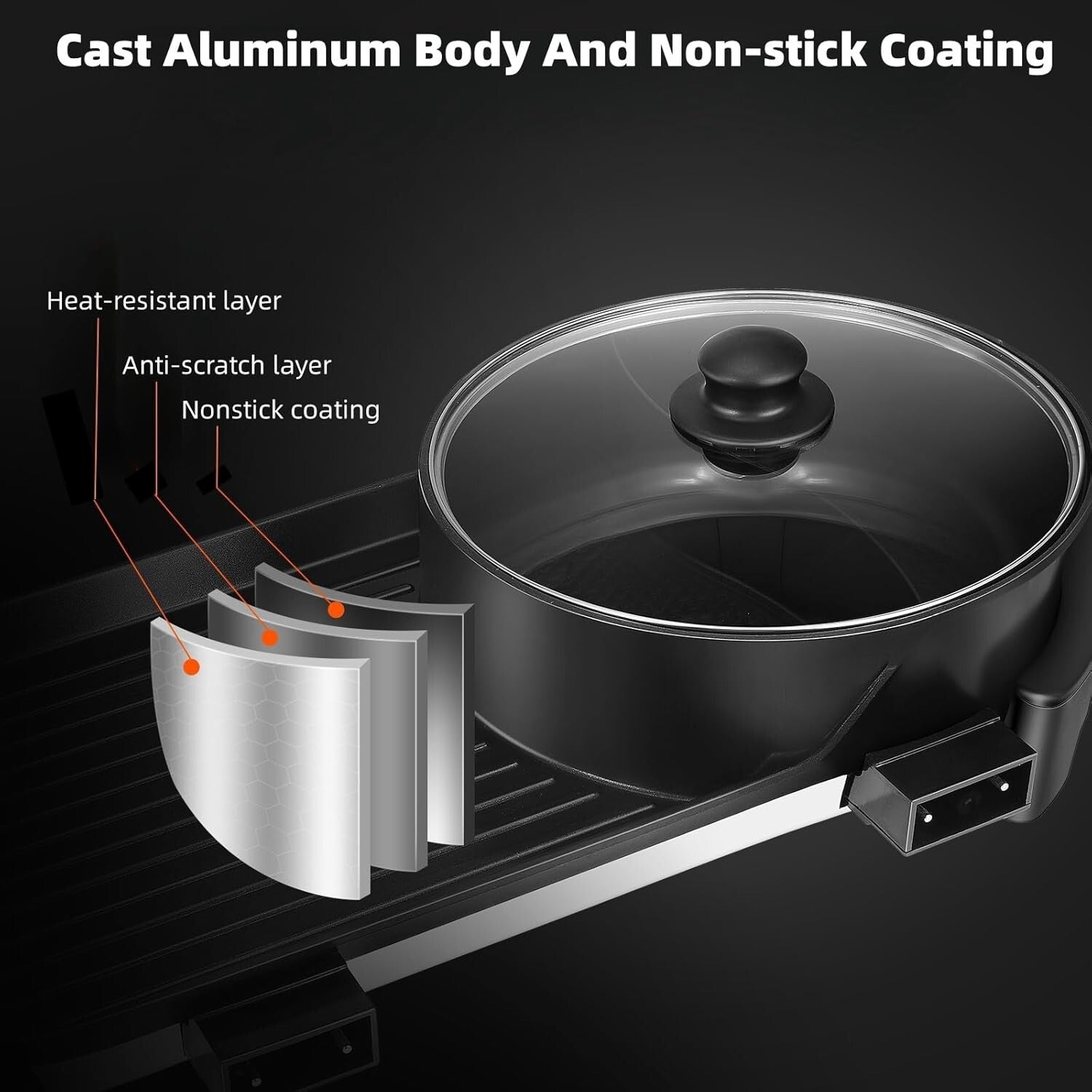 Dual Zone Hot Pot & Grill with Temperature Control - Perfect for Gatherings