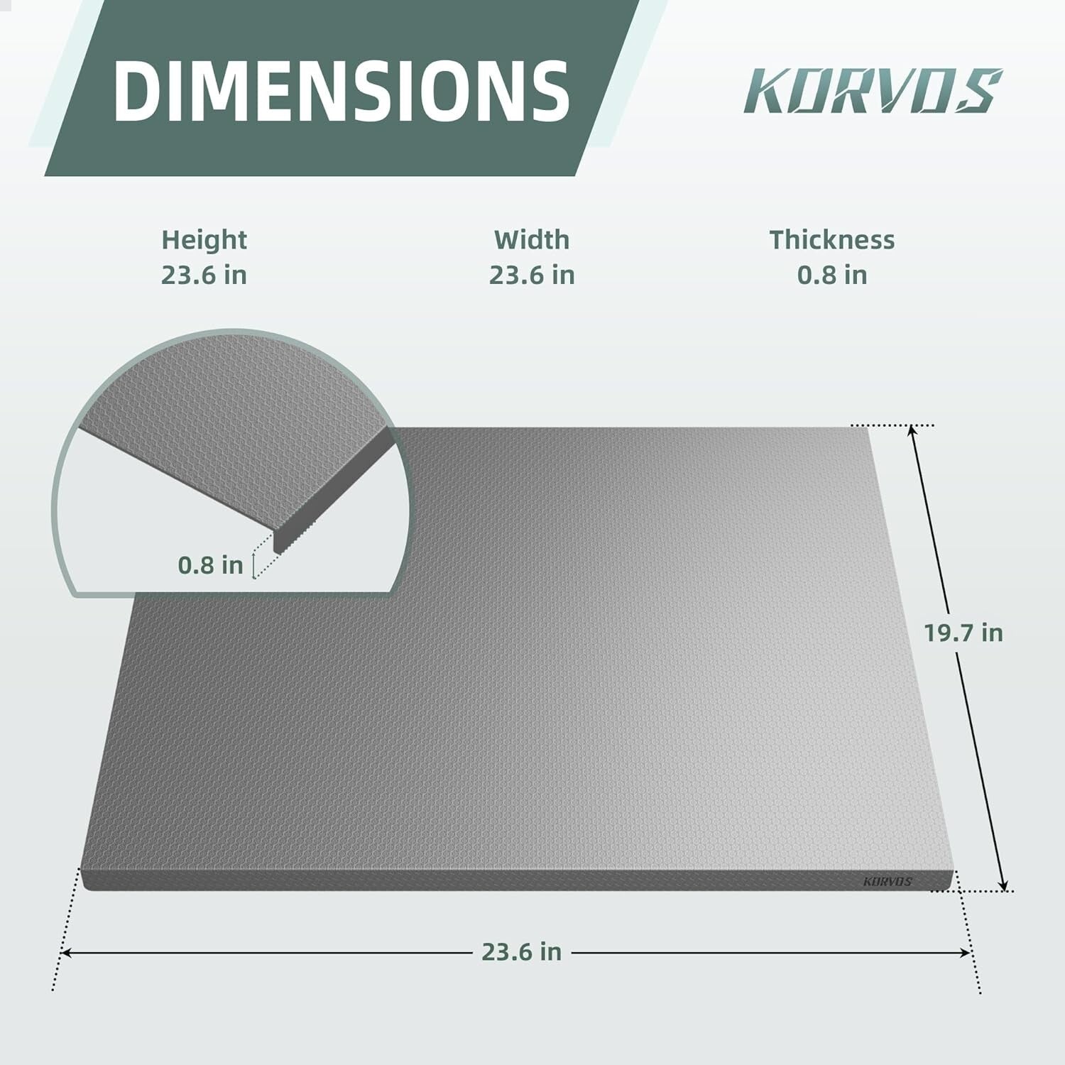 Large 23.62" x 19.68" 304 Stainless Steel Cutting Board - Heavy Duty & Non-Slip