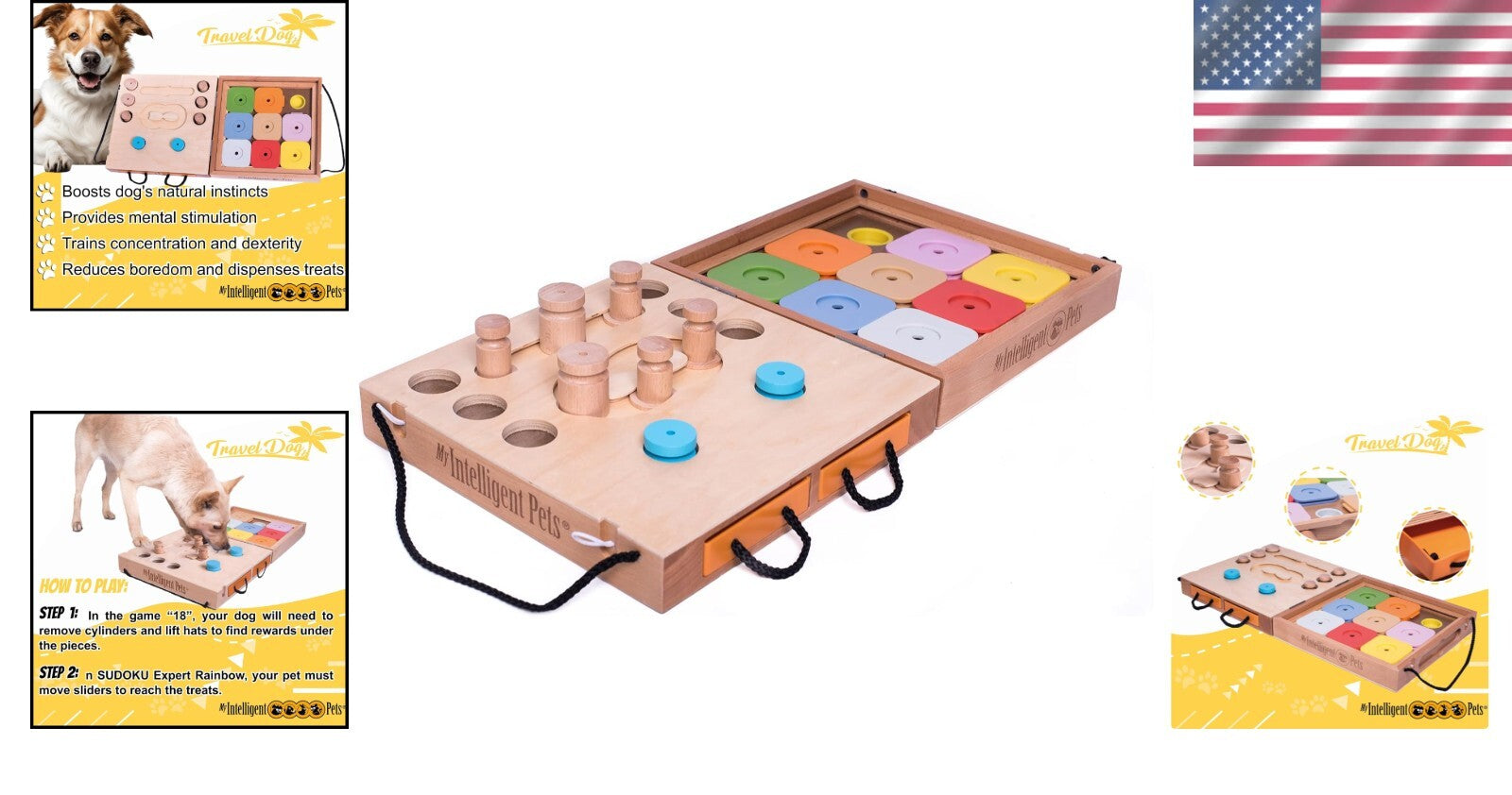 Durable Portable Dog Puzzle Toy & Slow Feeder - Enhance Play & Health Anywhere