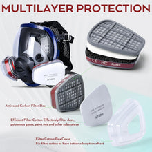 Load image into Gallery viewer, Reusable Gas Mask with Activated Carbon Filters - Protect Against Smoke &amp; Dust