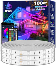 Load image into Gallery viewer, Multicolor 100FT Outdoor LED Strip Lights - Perfect for Celebrations &amp; Events
