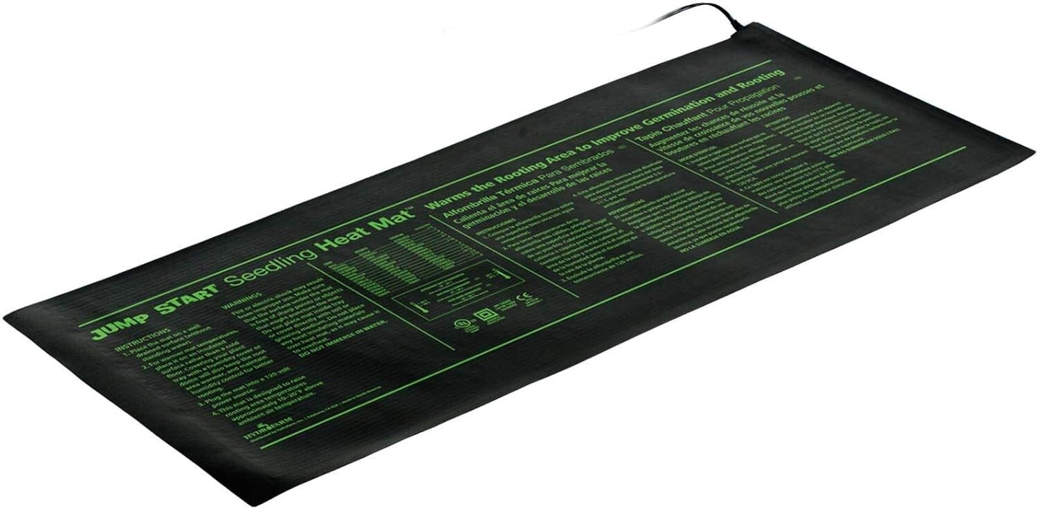Durable Waterproof Heat Mat for Seedlings - 48"x20" with Instructional Prints