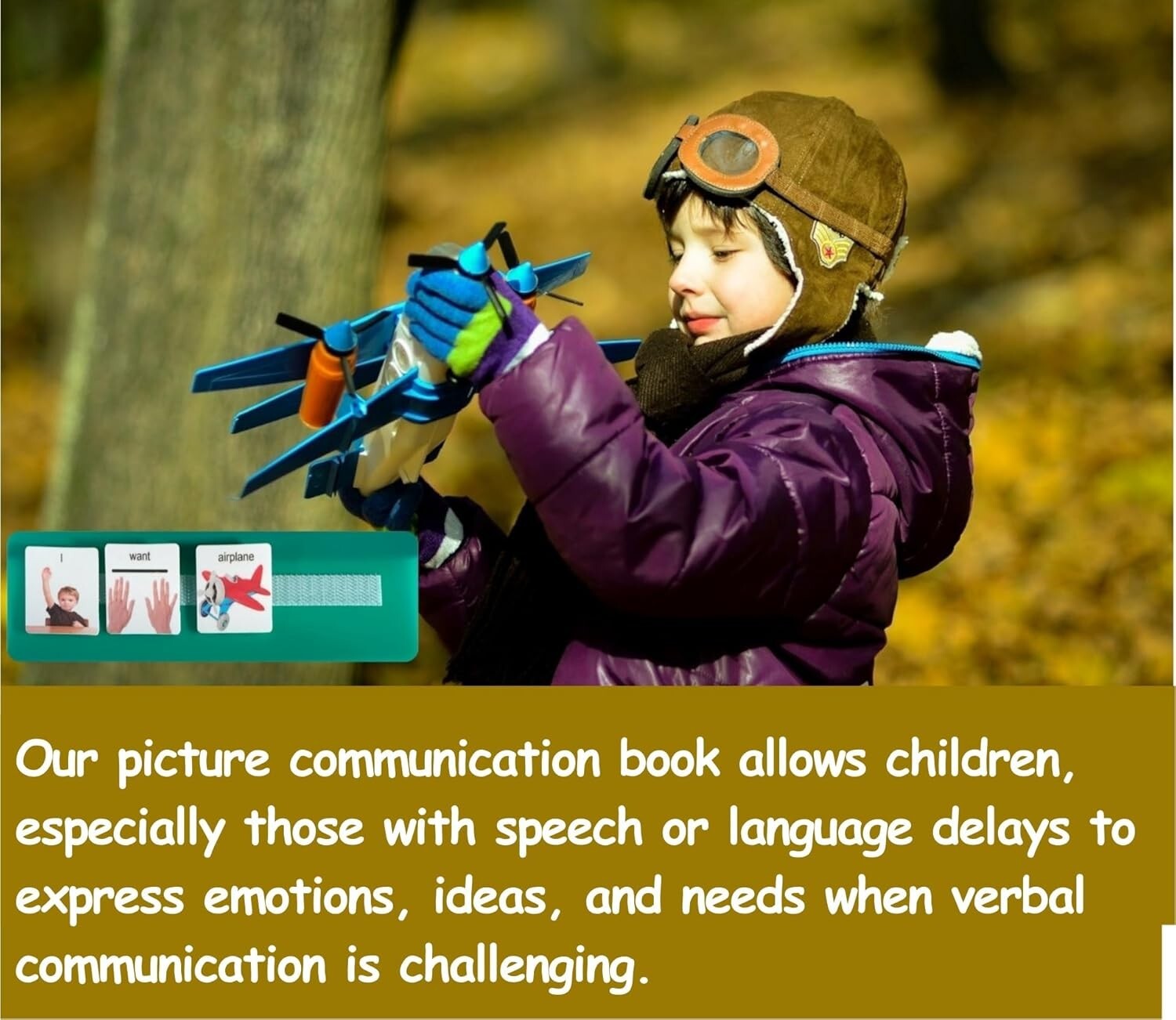 Durable Photo Communication Cards & Binder for Autism - Enhance Language Skills