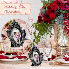 Load image into Gallery viewer, Ornate 15-Piece Black &amp; Silver Mini Picture Frames for Home &amp; Wedding Decor