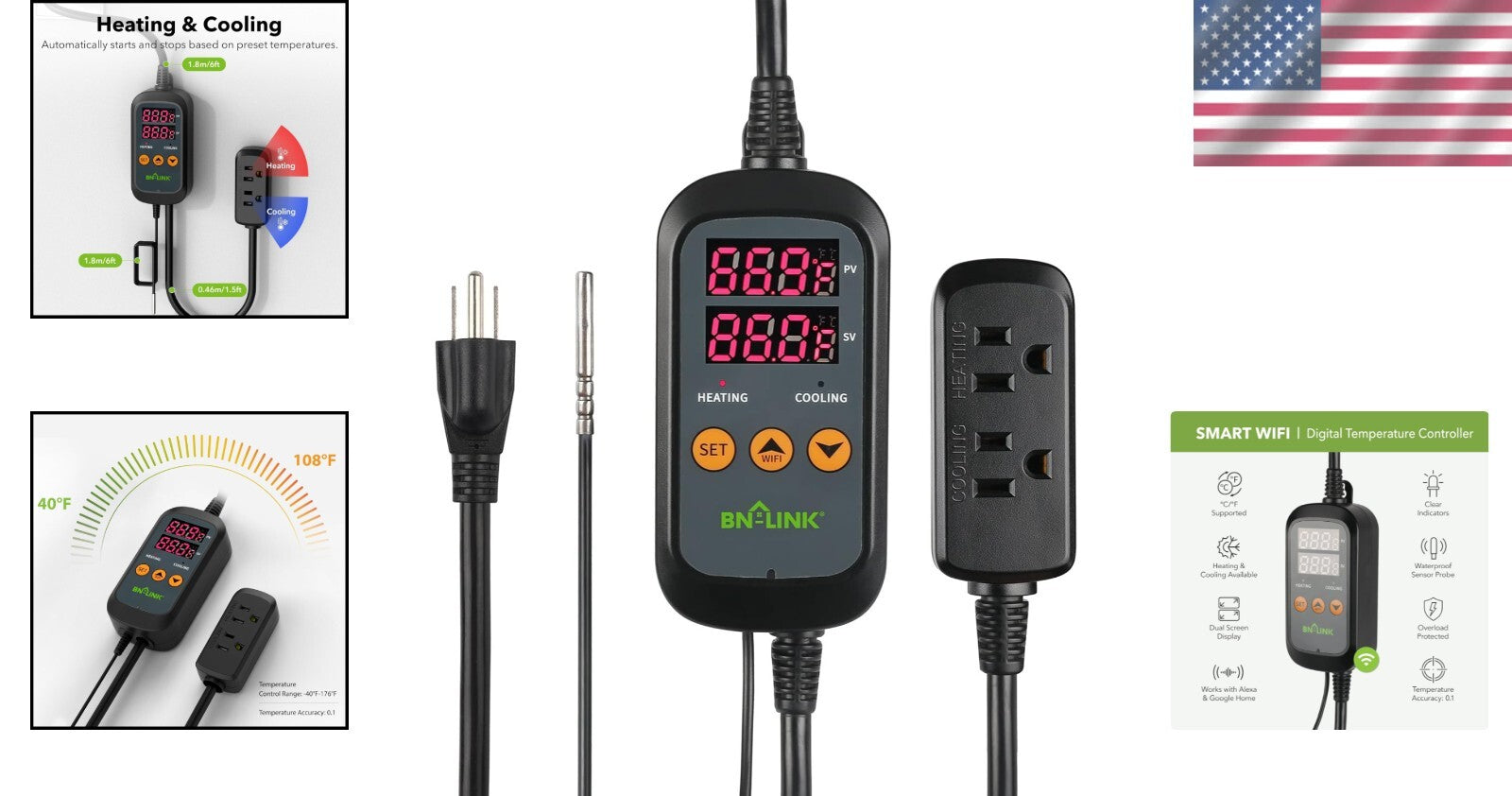LCD Smart Temperature Control for Homebrew & Fermenting - -40°F to 176°F Range