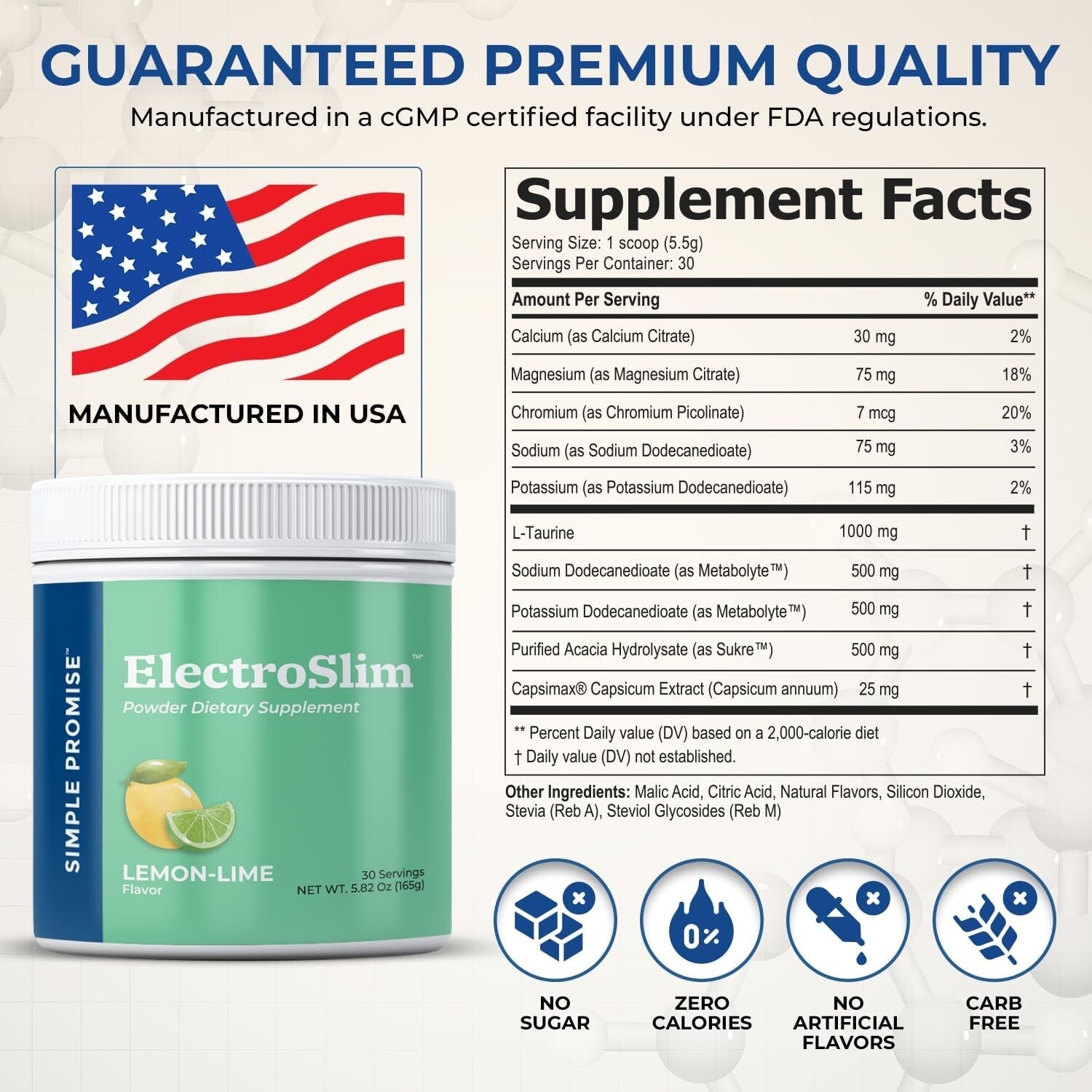 ElectroSlim - Plant-Based Electrolyte Powder for Daily Hydration & Energy Boost