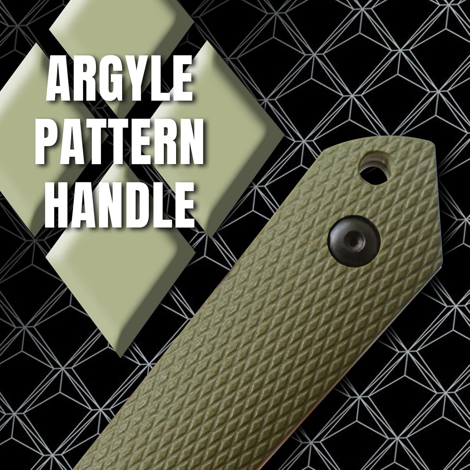 3.84” D2 Steel Harpoon Knife - Lightweight EDC Fixed Blade for Survival & Hiking