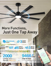 Load image into Gallery viewer, Energy-Efficient 72-Inch Outdoor/Indoor Ceiling Fan with 8 Aluminium Blades