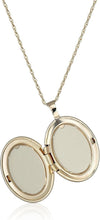 Load image into Gallery viewer, Personalized Oval Locket Necklace - Handcrafted, Engravable 18" Gold Pendant