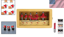 Load image into Gallery viewer, Professional 5-Piece Round Over Router Bit Set - Ideal for Woodworking Projects