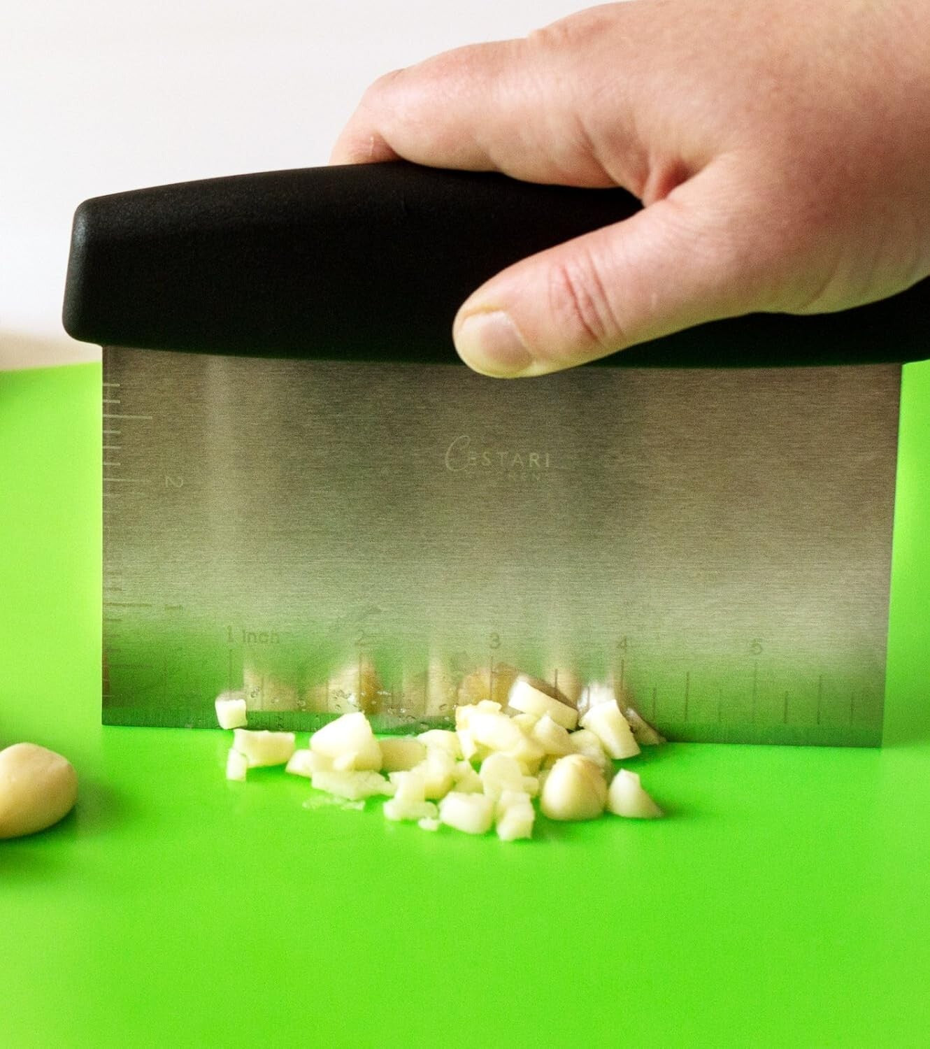 6-Inch Beveled Dough Scraper with Measurement Markings for Perfect Portions