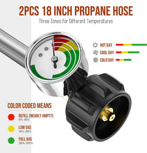 Load image into Gallery viewer, 2-Stage Auto Changeover RV Propane Regulator with 18" Stainless Braided Hoses