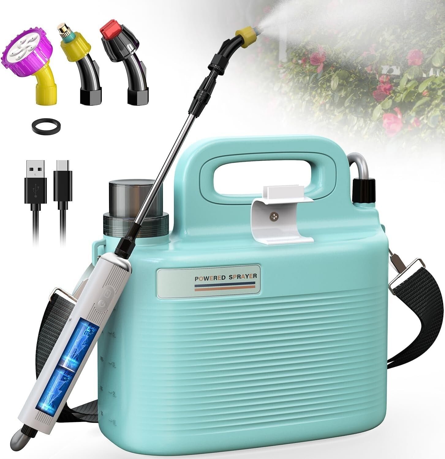 Lightweight 1.8 Gallon Portable Lawn Sprayer - Eco-Friendly Solution for Weeding