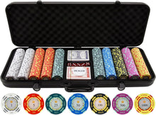 Load image into Gallery viewer, 500-Piece Premium Poker Chip Set with Unique Designs &amp; Durable Case