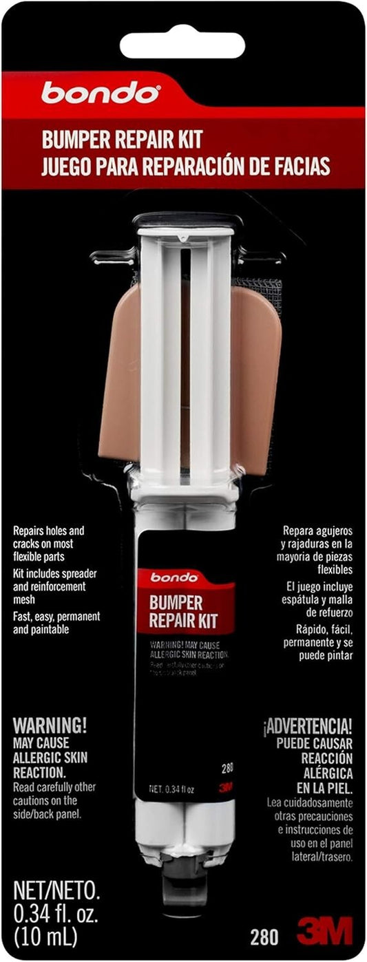 Durable 2-Part Epoxy Bumper Repair Kit with Syringe, 0.34 fl oz for Fast Fixes