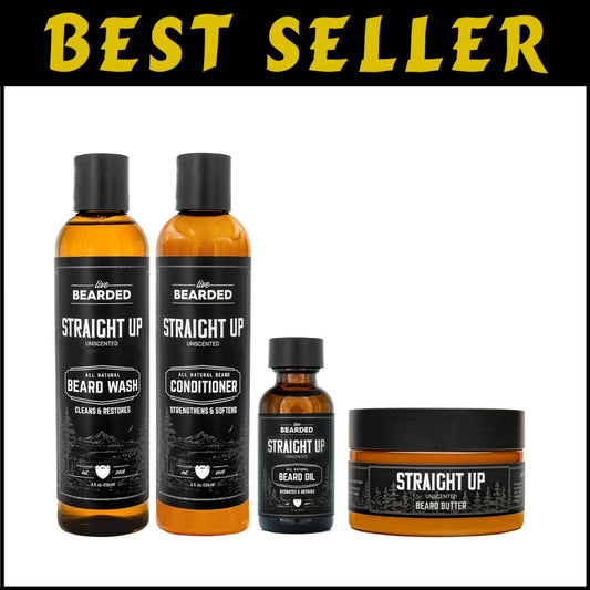 Luxurious 4-Step Beard Grooming Set - Moisturizer, Oil, and Butter Included